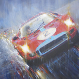 'Paris 1000km 1964'
Graham Hill on his way to victory in the Maranello Concessionaires Ferrari 330P, that he shared with Jo Bonnier, at Montlhery in 1964.
Acrylic on canvas, 100cm x 70cm
