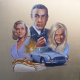 'Goldfinger 50th Anniversary'
Celebrating the iconic 1964 film.
Acrylic on canvas, 100cm x 100cm
