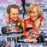 'Hunt v Lauda'
Celebrating the dramatic 1976 F1 World Championship.
Acrylic on canvas, 100cm x 100cm
SOLD